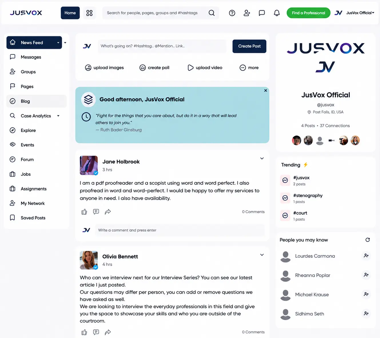JusVox Platform Preview