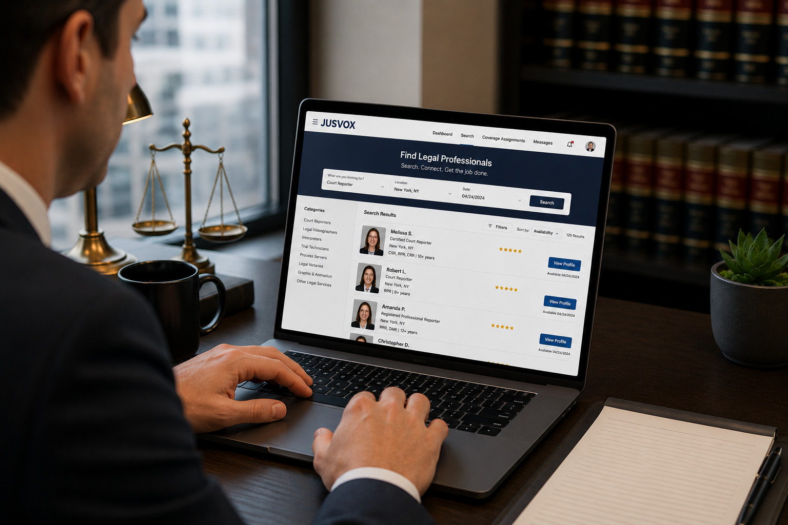 Find Certified Court Reporters and Legal Videographers Fast with JusVox